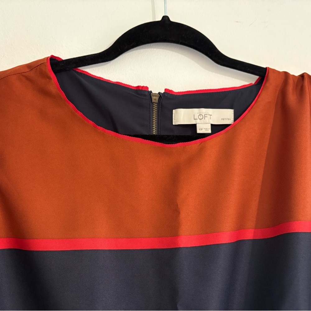 Loft Multicolor Patterned Mini Dress - image 4